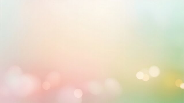 Blurred Brown mint green, peach orange and white silver colors bokeh background