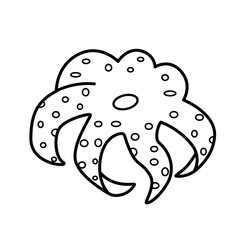 Octopus doodle icon. Vector illustration of seafood. Isolated on white. - 770762966
