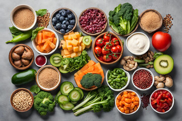 No 1 Healthy super food selection, healthy food concept vegetarian and vegan food vegetables. - 3