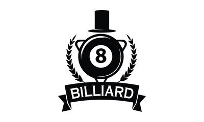 Billiard Silhouette, Cut File, cutting files, printable design, Clipart,