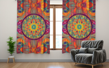Vibrant Mandala Window Collection.