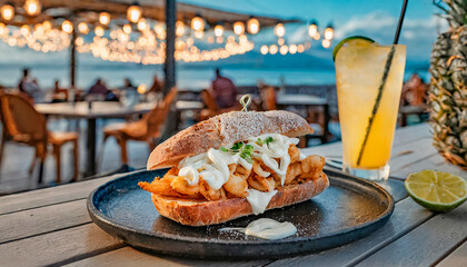 bocadillo de calamares con mayonesa