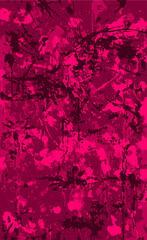 Red grunge style background. Vector texture of paint, streaks, blotches