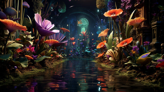 aquarium with fishes  high definition(hd) photographic creative image