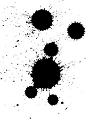 black color painting dropped splash splatter artistic grunge graphic