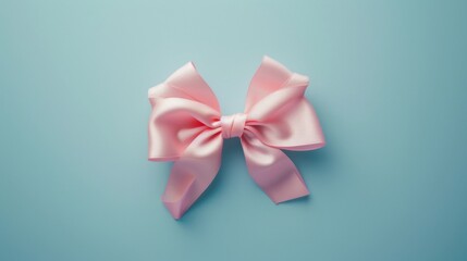 Pink ribbon tie for gift box wrapping