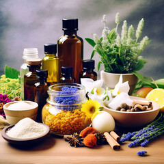 oil and lavender and supliments