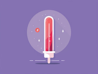 Thermometer filled to the top, ilustration - obrazy, fototapety, plakaty