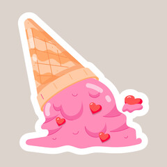 Ice Cream Flat Style Stickers