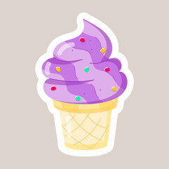 Ice Cream Flat Style Stickers