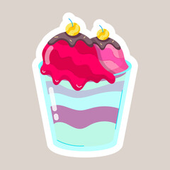 Ice Cream Flat Style Stickers