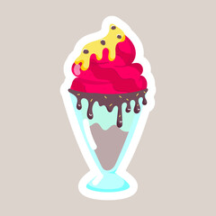 Frozen Desserts Flat Style Stickers
