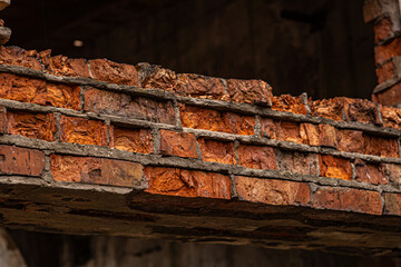 Old broke wall brick