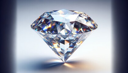 Isolated Diamond Stone. Brilliant Gem Stone Crystal. Luxury Jewel Treasure Gemstone.  - obrazy, fototapety, plakaty