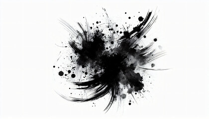 black and white splashes