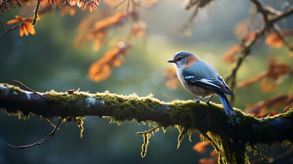 Serene Bird Amidst Treetops