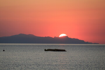dawn on the Black Sea coast in Crimea