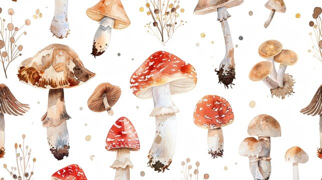 a etsy shop which sells aquarell pictures with topics like mushrooms and wood and abstract product photopraphy