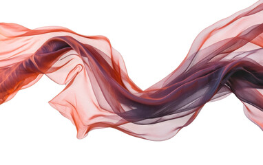 Flowing Fabric Design in a Whirling Display Isolated On White Background. Generative Ai