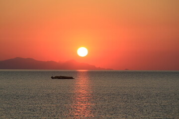 morning dawn on the Black Sea coast in Crimea