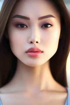 Ultra-HD Asian Woman Radiates Serenity in Traditional Attire