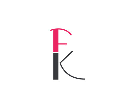 creative letter FK logo design vector template