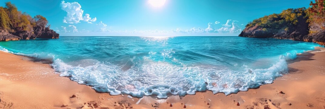Beach Tropical Sea, Background HD, Illustrations