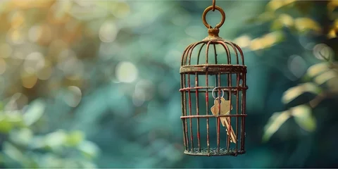 Fotobehang Unlocking the Cage of Potential A Story of and Possibility in Nature s Embrace © Thares2020