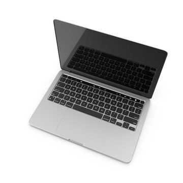 3d laptop on white background
