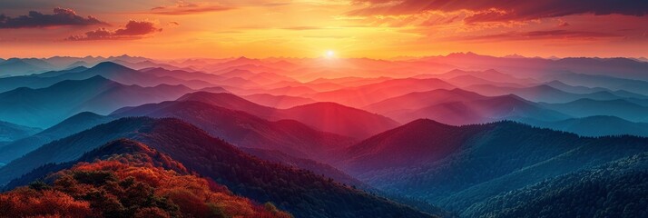Beautiful Landscape Mountain Layer Morning, Background HD, Illustrations