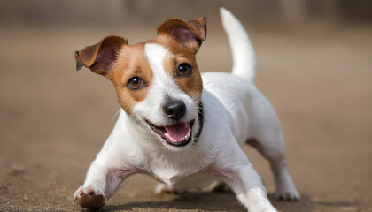 Brave Jack Russell Terrier in nature,Dog Photography