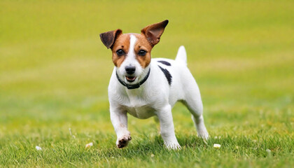 Brave Jack Russell Terrier in nature,Dog Photography