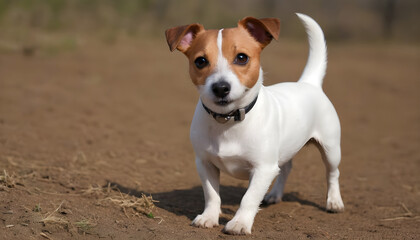 Brave Jack Russell Terrier in nature,Dog Photography