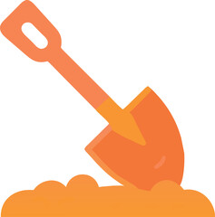 trowel, icon colored shapes