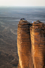 Edge of the World, a natural landmark and popular tourist destination near Riyadh -Saudi Arabia.