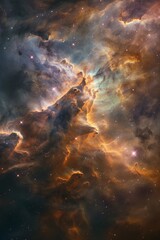 cinematic still of nebula in space,