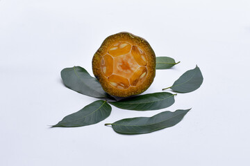 Fototapeta na wymiar Mahogany tree fruit isolated on white, Mahogany fruit is a traditional herbal medicine