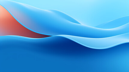 Fototapeta premium Abstract blue wavy shape background