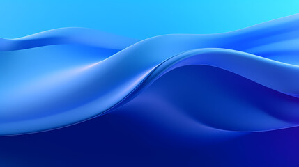 Fototapeta premium Abstract blue wavy shape background