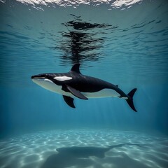 Orca Killer Wal. Generative AI Technologie - obrazy, fototapety, plakaty