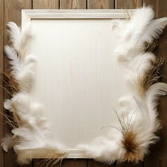 frame with feather