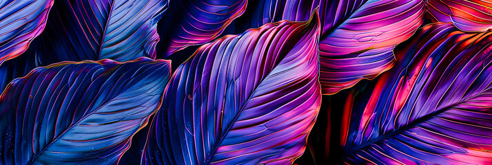 A Jungle in Digital Space, Abstract Technology and Nature Merge in a Colorful Display of Pattern and Light
