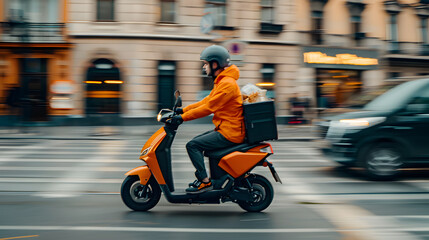 delivery bike for food order or motorcycle 
