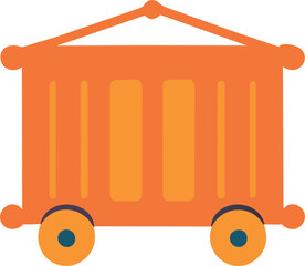 cargo container, icon colored shapes
