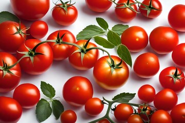 tomatoes, white background
