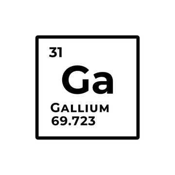 Gallium, chemical element of the periodic table graphic design