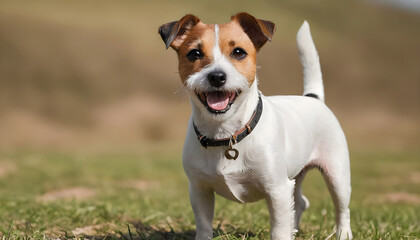 Brave Jack Russell Terrier in nature,Dog Photography