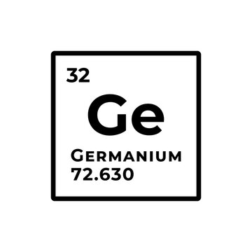 Germanium, chemical element of the periodic table graphic design