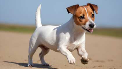 Brave Jack Russell Terrier in nature,Dog Photography