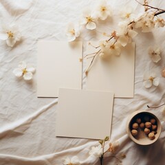 paper with flowers on the background
